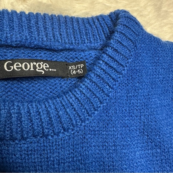 George Merry T-Rex Mas Sweater Blue Size 5T - Picture 5 of 16